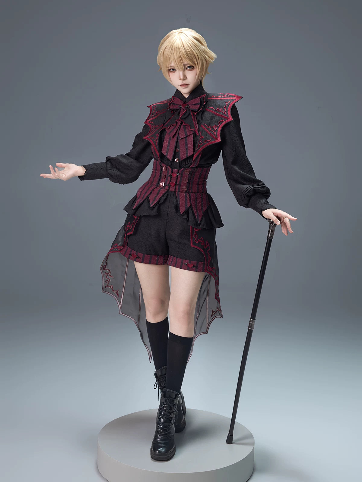 Devil's Convention - Ouji Lolita Prince Outfit Set, Bat Trailing 45744:861114