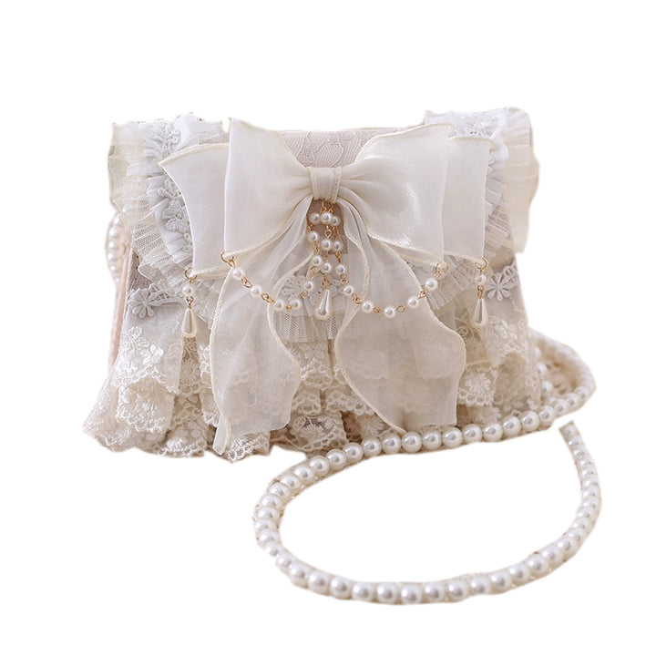 Xiaogui~Elegant Lolita Handbag Ivory Tea Party Lolita Bag   