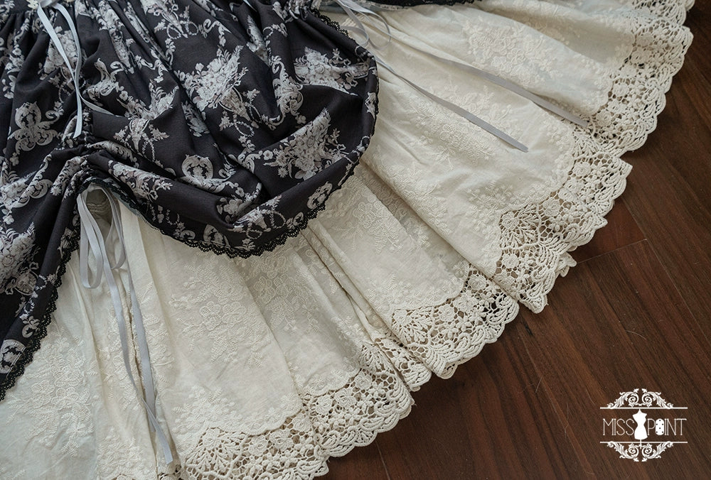 (BFM)Miss Point~Customized Vintage Lolita Skirt Elegant Pullover Fishbone SK 31464:363132