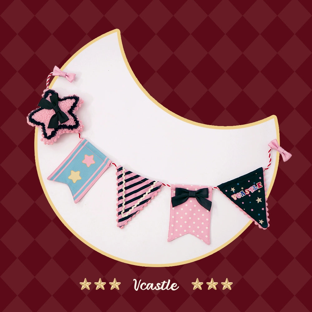 Vcastle~Circus~IP Collab Sweet Lolita Accessories Circus Lolita Headdress Black and pink sash only