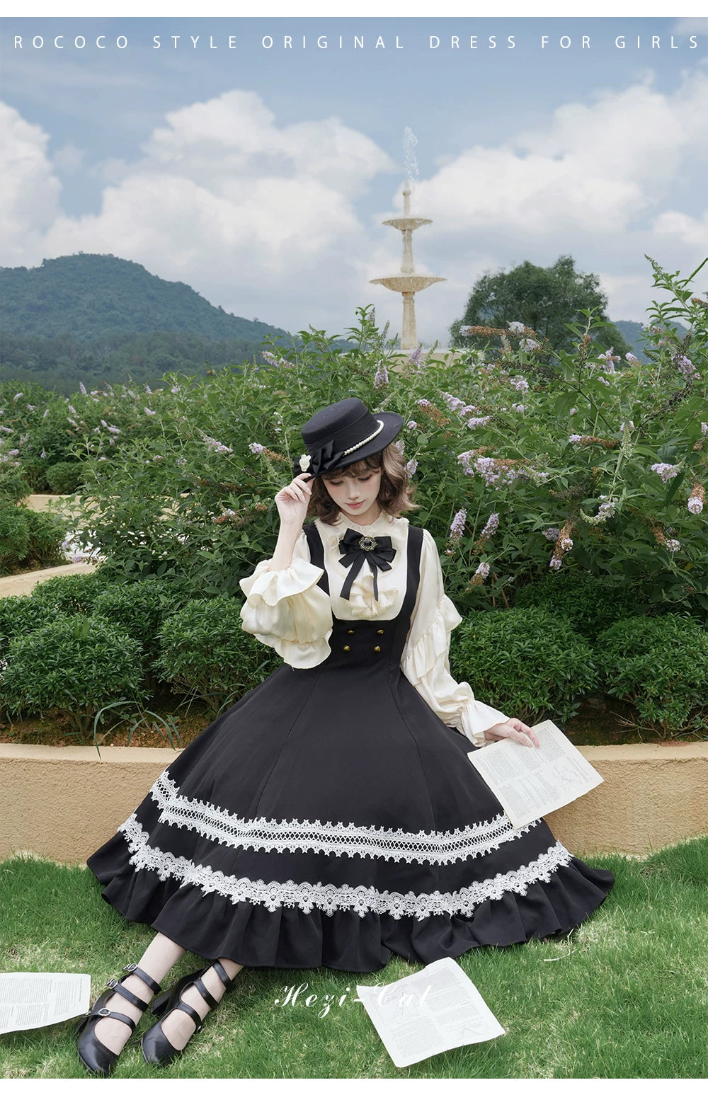 Hometown Autumn - Plus Size Classic Lolita Fake Two-Piece OP Dress 45667:857529