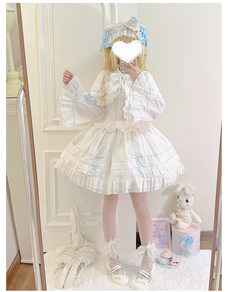 AerialCat - Praying Snowfall - Old School Lolita Skirt Suit Cape Princess Sleeve Shirt 39180:615696