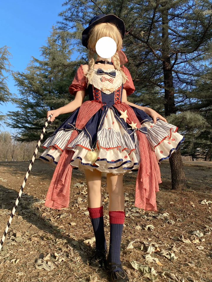 (BFM)Puppet Night~Circus Troupe~Daily Sweet Lolita Halter Dress   