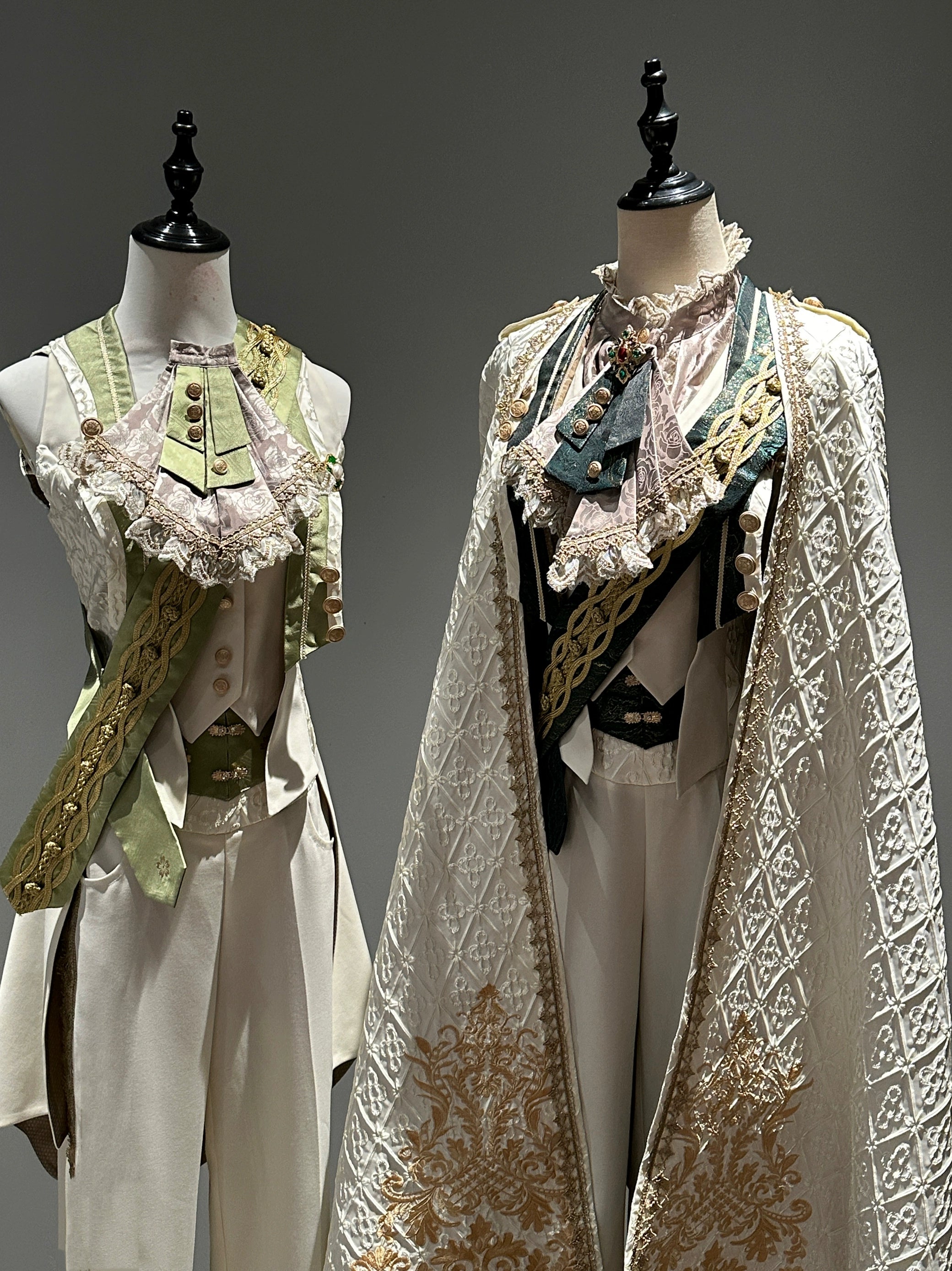 Narsesus - Ouji Lolita Pants Suit Retro European Prince Cape Shirt Vest