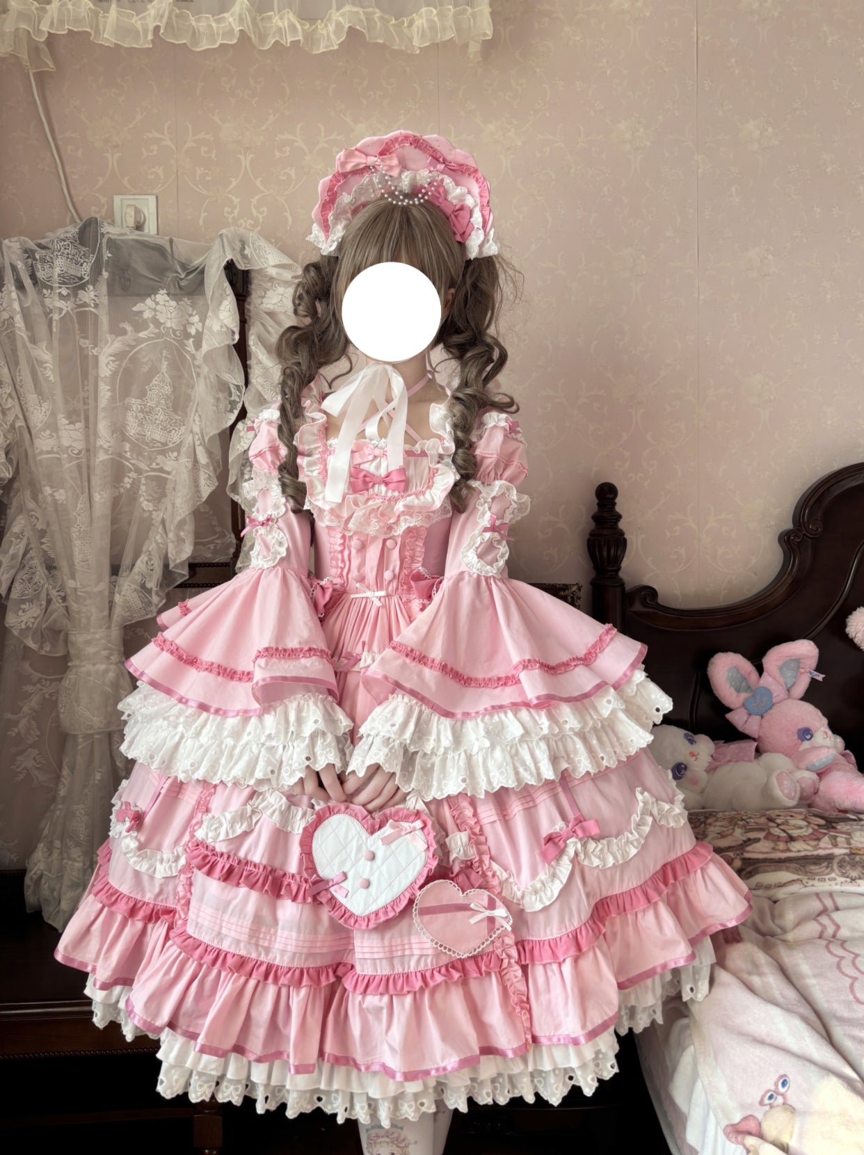Perfect Original Design - Audelia - Plus Size Sweet Lolita OP with Halter Neckline 42350:736934