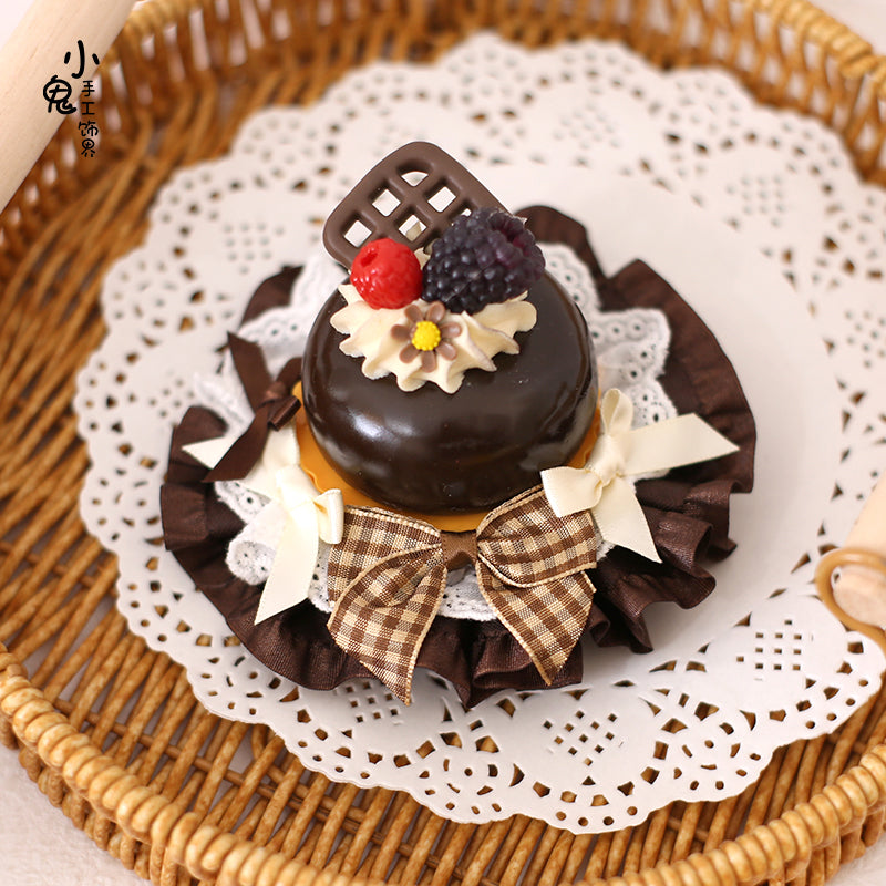 Xiaogui~Sweet Cake~Kawaii Lolita Hairpin Cake Flower Pill Headdress #6  