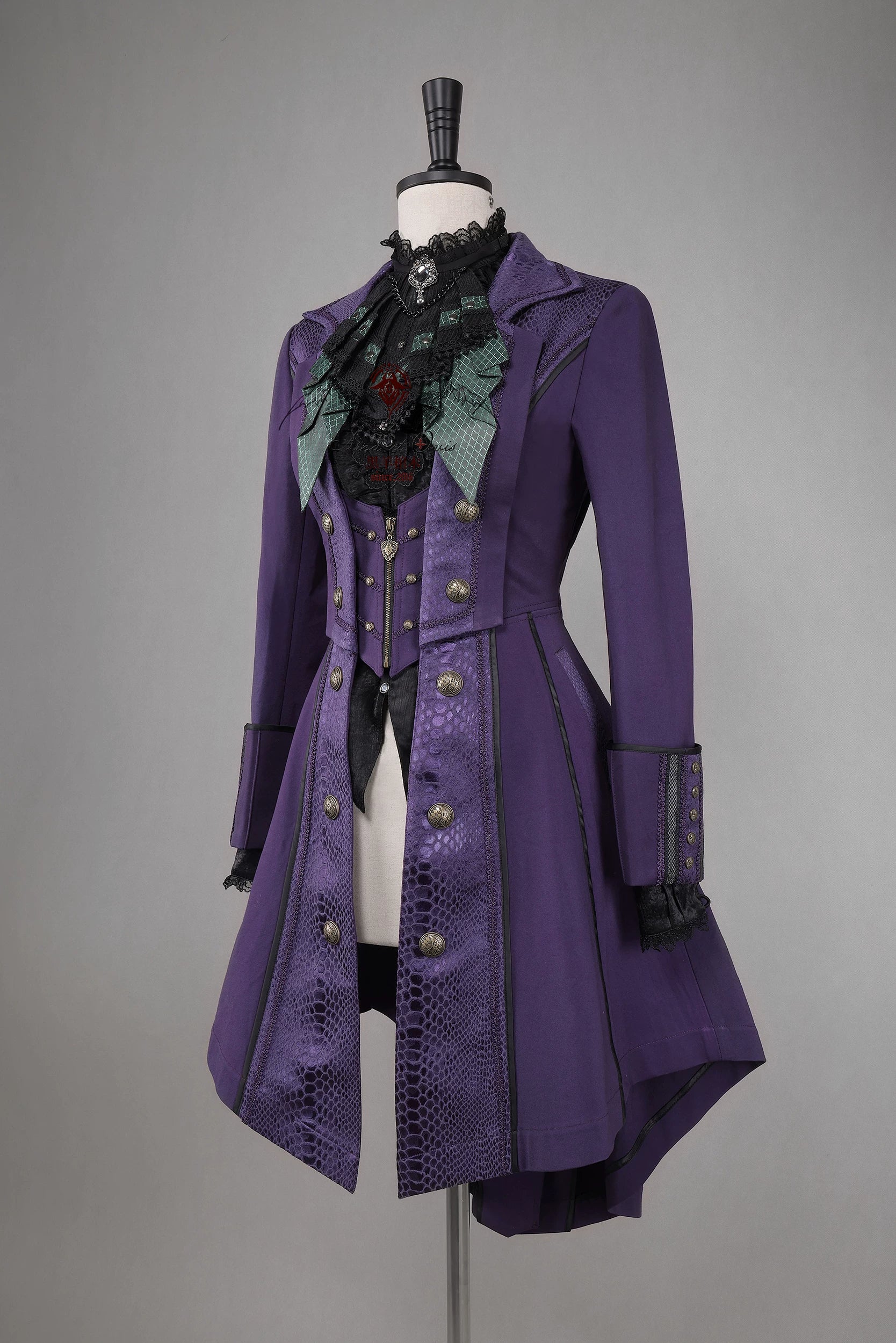 Bat Wing - Embroidery Ouji Lolita Coat, Detachable Front Panels 44433:808152