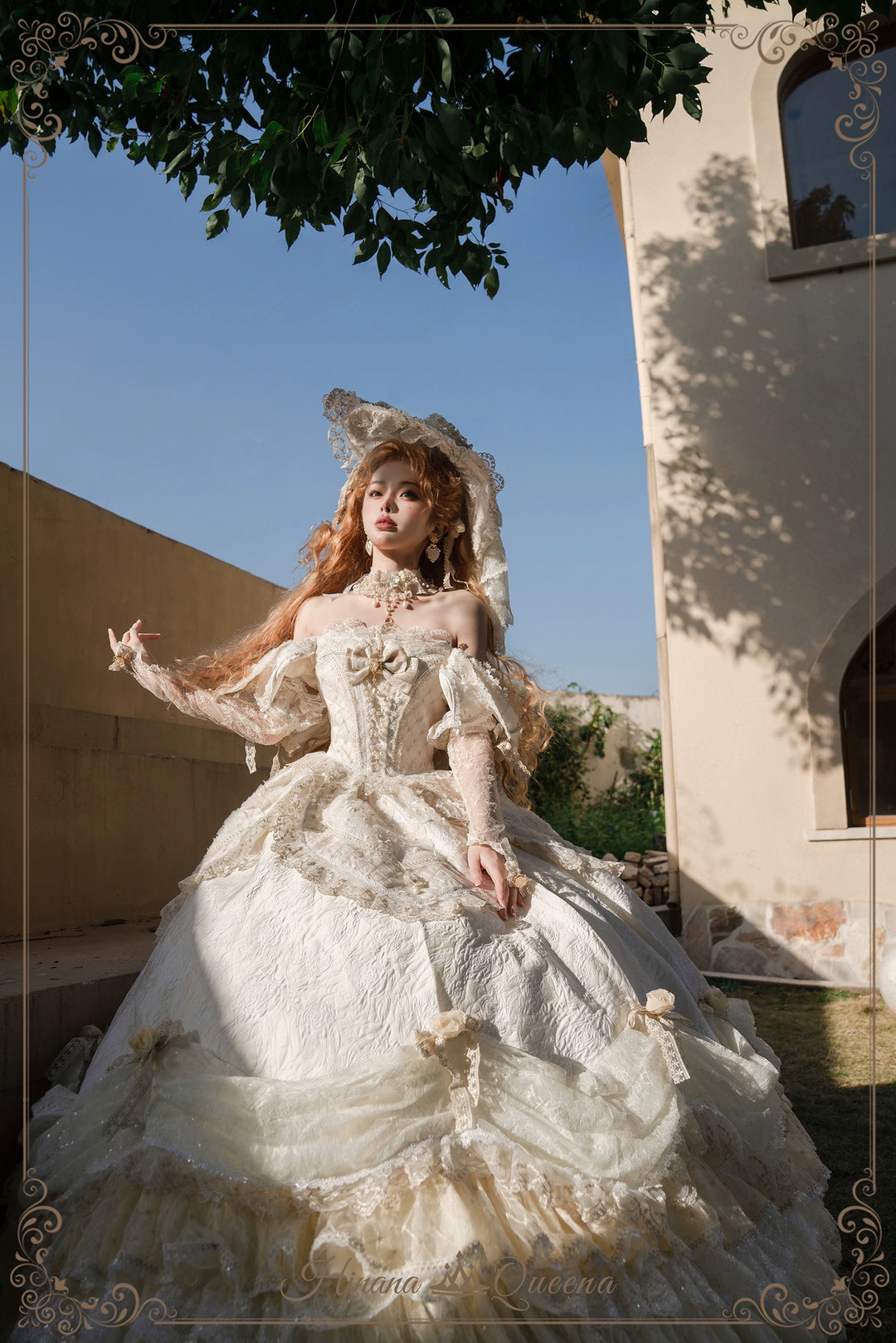 Hinana Queena~With Belle~Bridal Wedding Lolita OP Dress Available for Custom Size 41978:721558