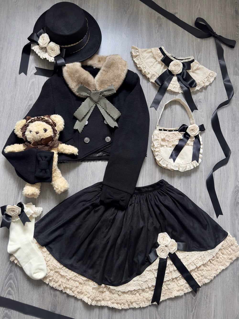 LeMiroir - Winter Solstice - Elegant Lolita Winter Short Coat & SK 44069:794206