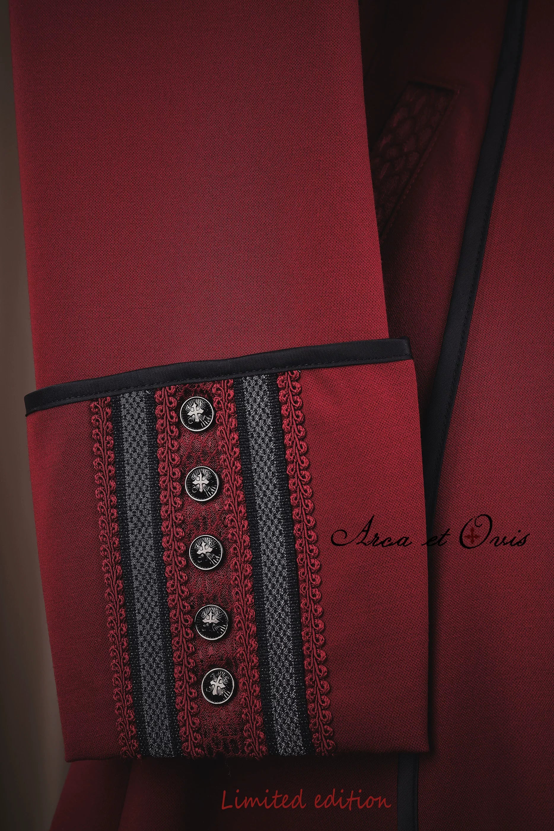 Bat Wing - Embroidery Ouji Lolita Coat, Detachable Front Panels 44433:808167