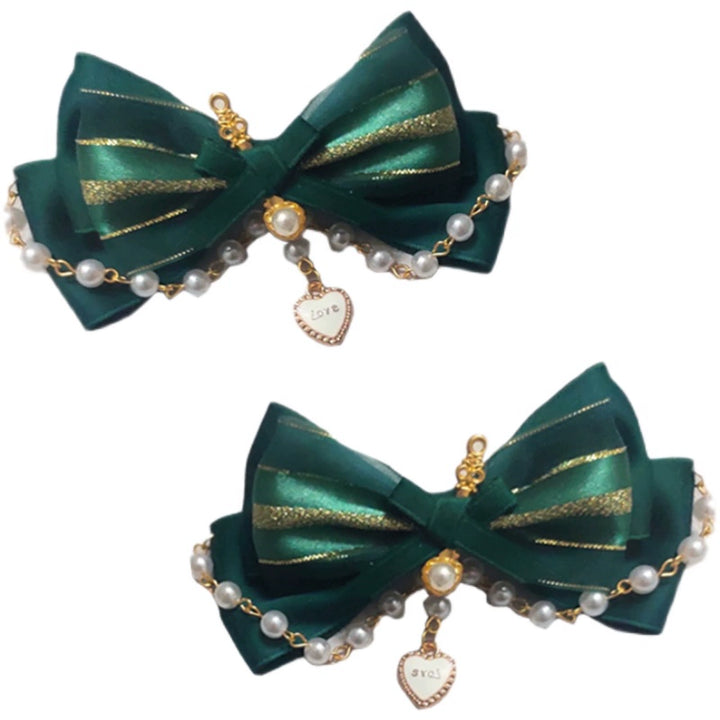 MoXiaoqing Handmade~Elegant Lolita HeaddressDark Green Butterfly Hair Accessory Choker   