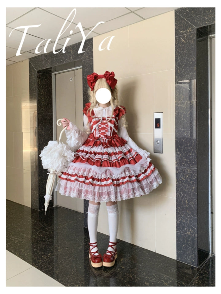 Little Butter~Talia~Sweet Lolita Jumper Dress Set Lolita OP Dress   