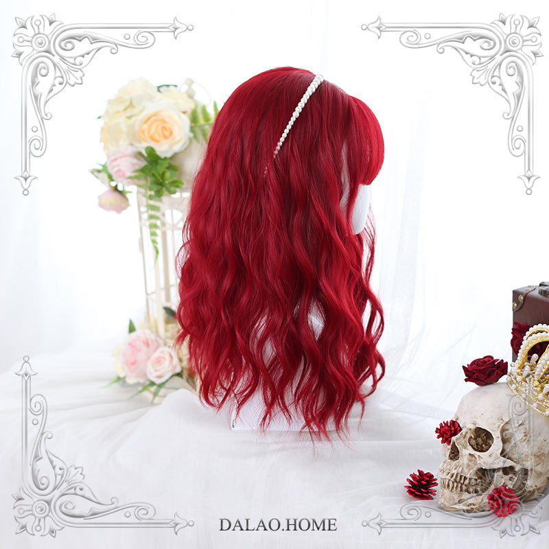 Dalao Home~Jewel Quotations~Medium Length Curly Lolita Wig jewel quotations ★ blood rose  