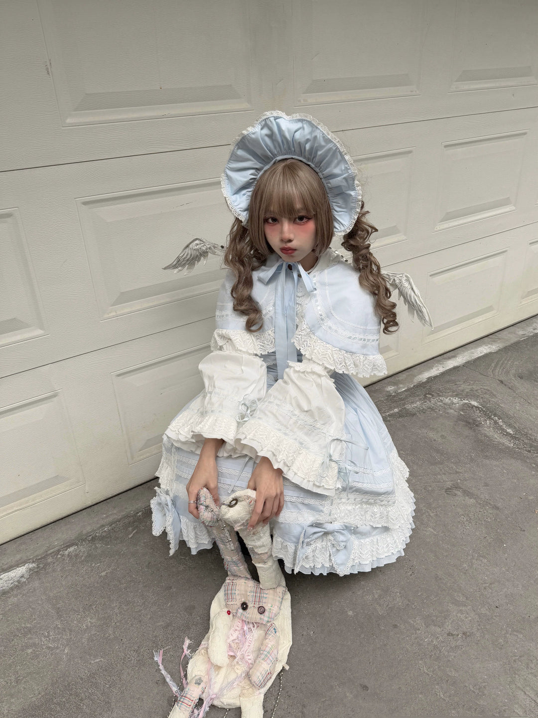 AerialCat~Layered Puffy~Old School Lolita JSK Cotton Vintage Cake Dress