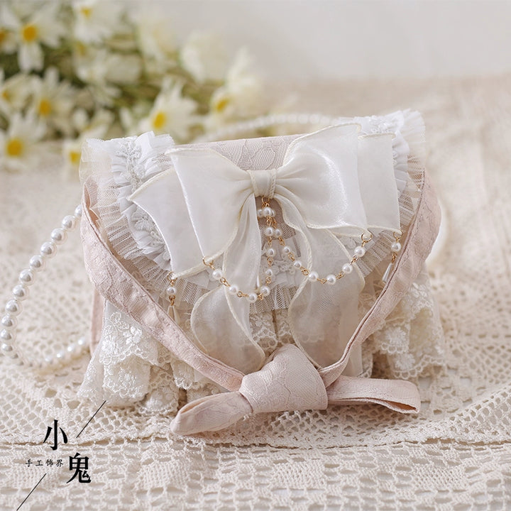 Xiaogui~Elegant Lolita Handbag Ivory Tea Party Lolita Bag   