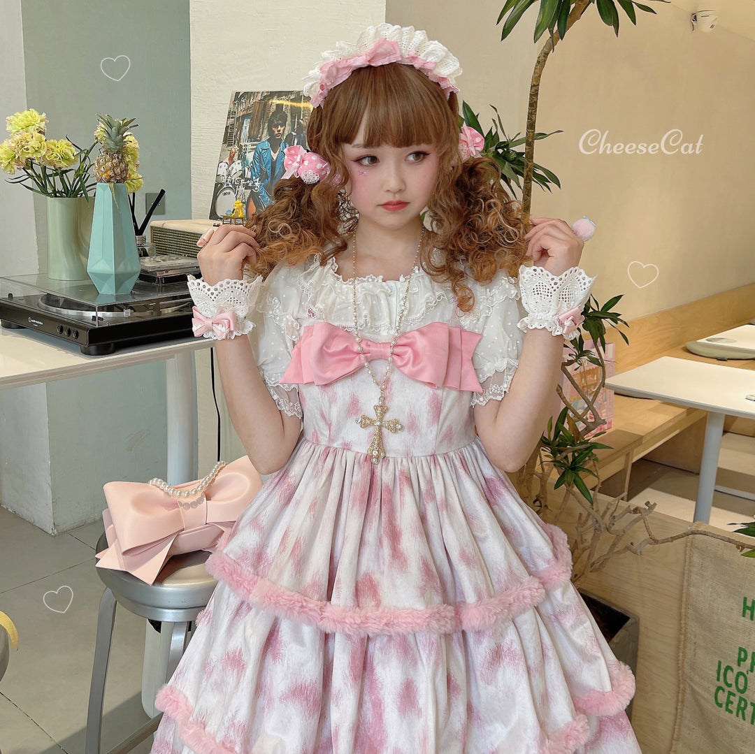(Buyforme)Cheese Cat~Fashionable Lolita Bow Lace KC Multicolor Customized 16876:228226