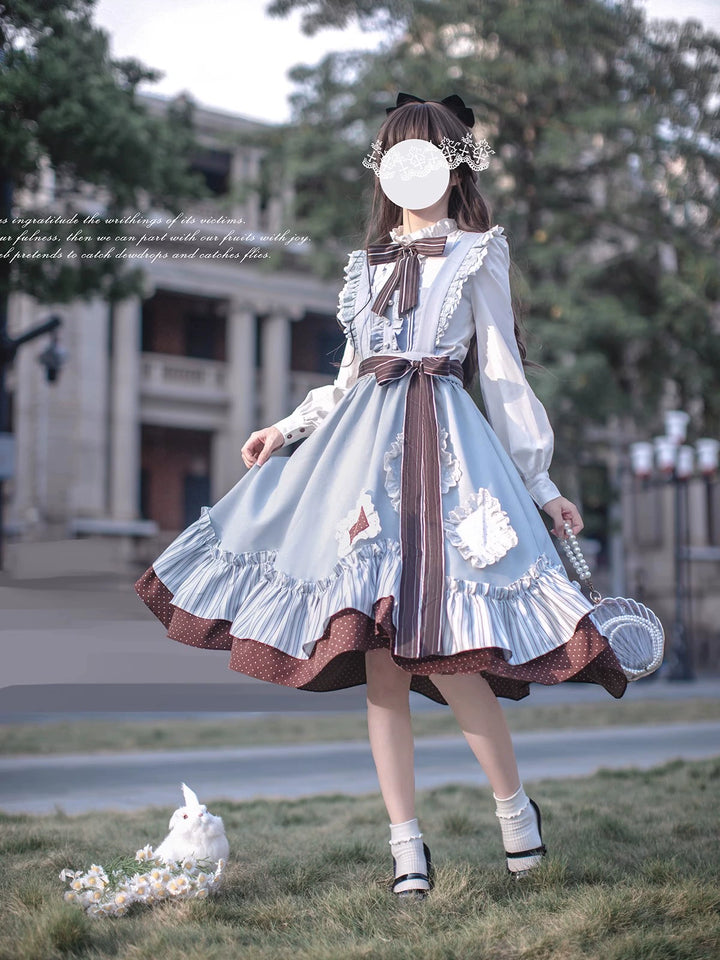 HuTaoMuJK~Magical Vocal Club~Classic Lolita Jumper Skirt Elegant Shirt Suit