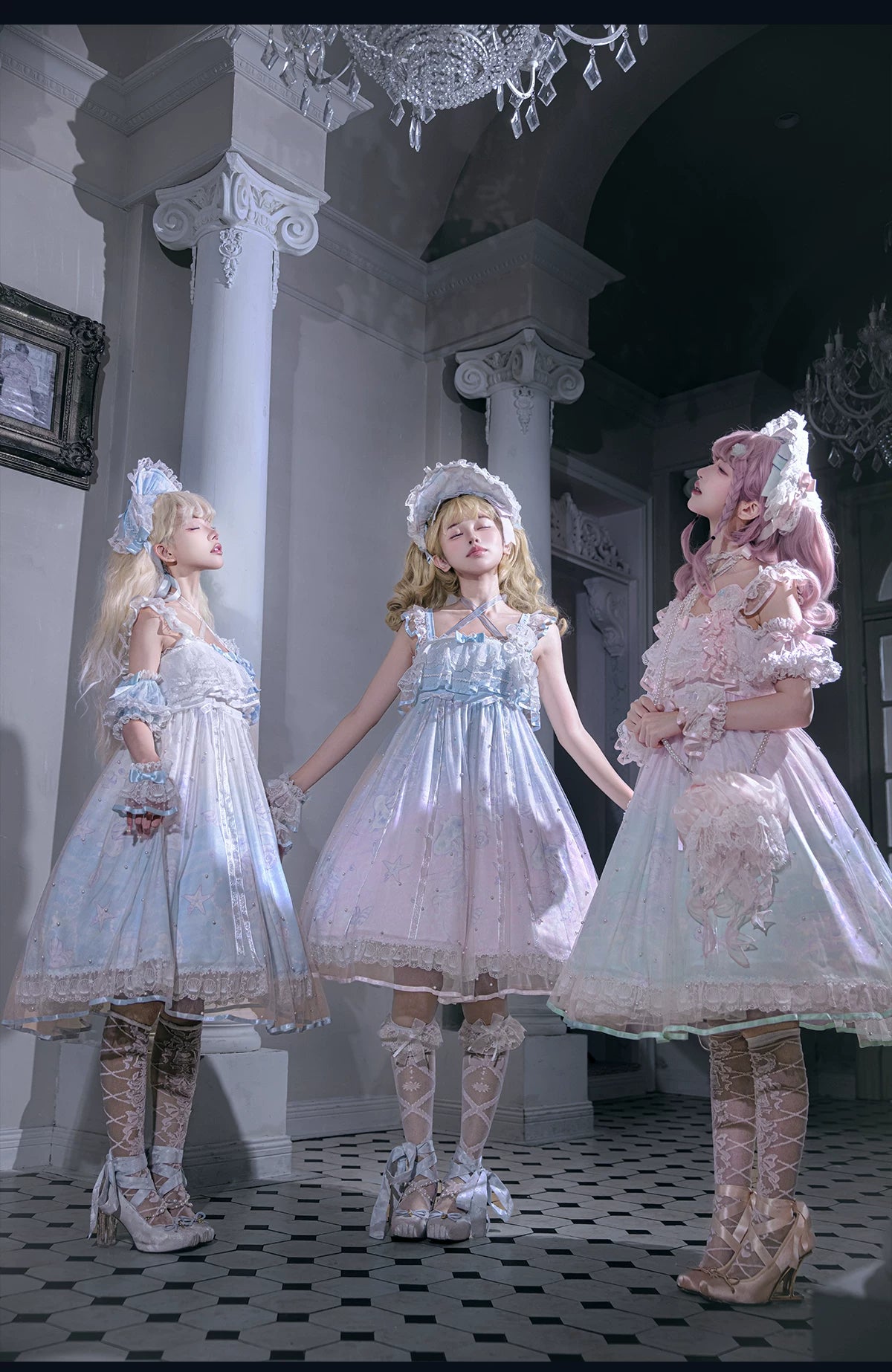Windchime Jellyfish - Dreamy Sweet Lolita Headdress & Jellyfish Embroidered Brooch 45779:862092