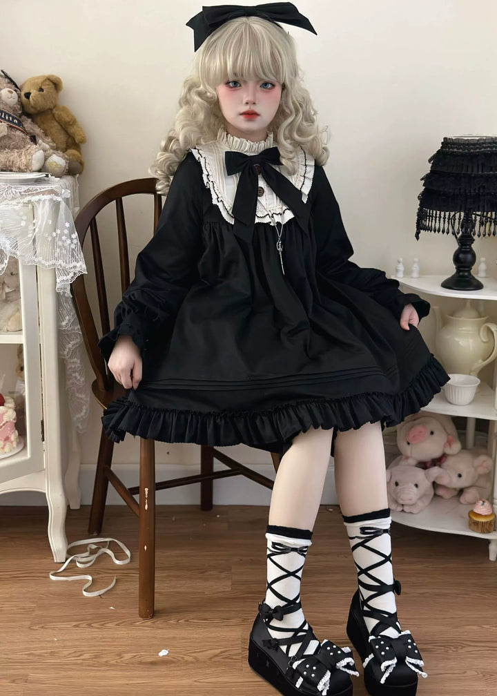 (BFM)Uncle Wall Original~Lullaby~Cotton Lolita OP Dress Kawaii Lolita Bloomers   