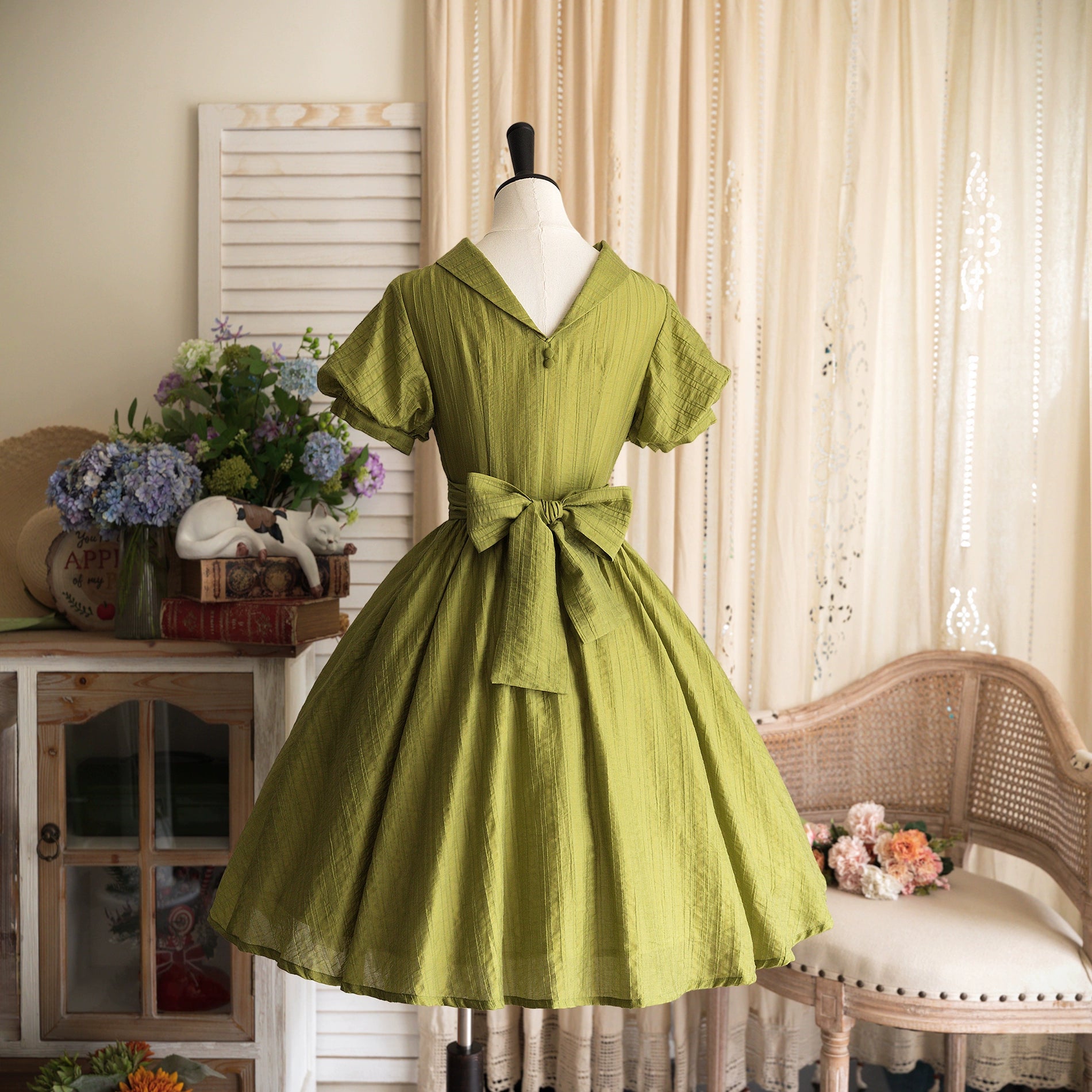 Forest Wardrobe~Forest Gallery~Classic Lolita OP Dress Country Style Tencel Dress 38364:589462
