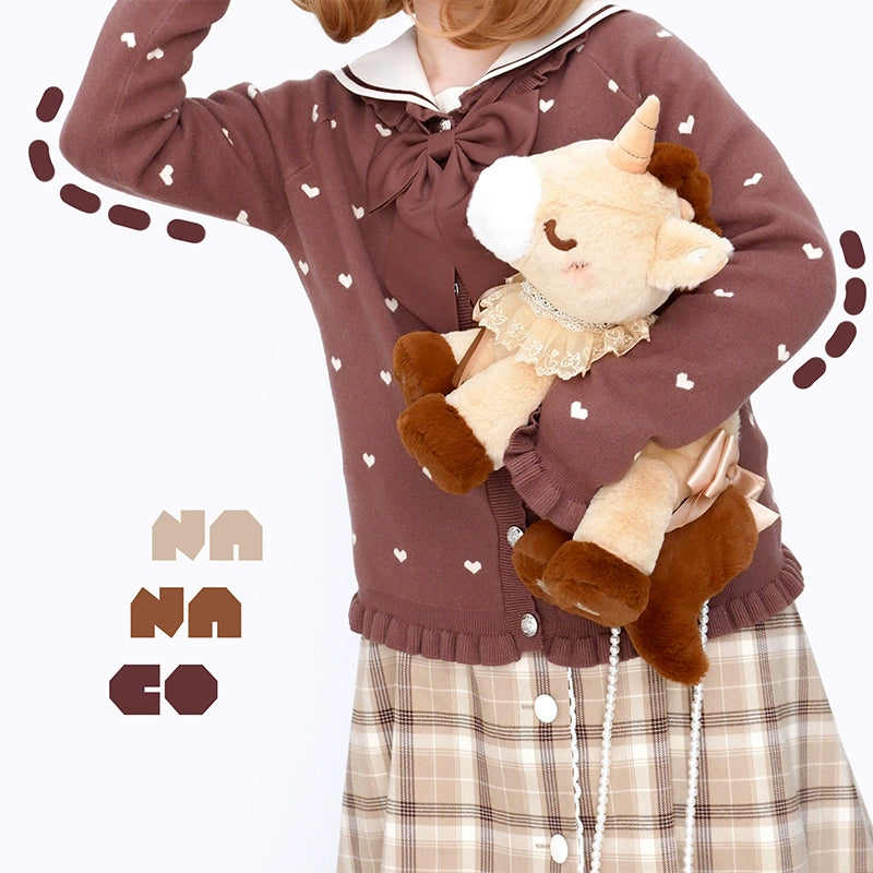 NANACO - Kawaii Lolita Unicorn Messenger Bag Doll Shoulder Bag Brown