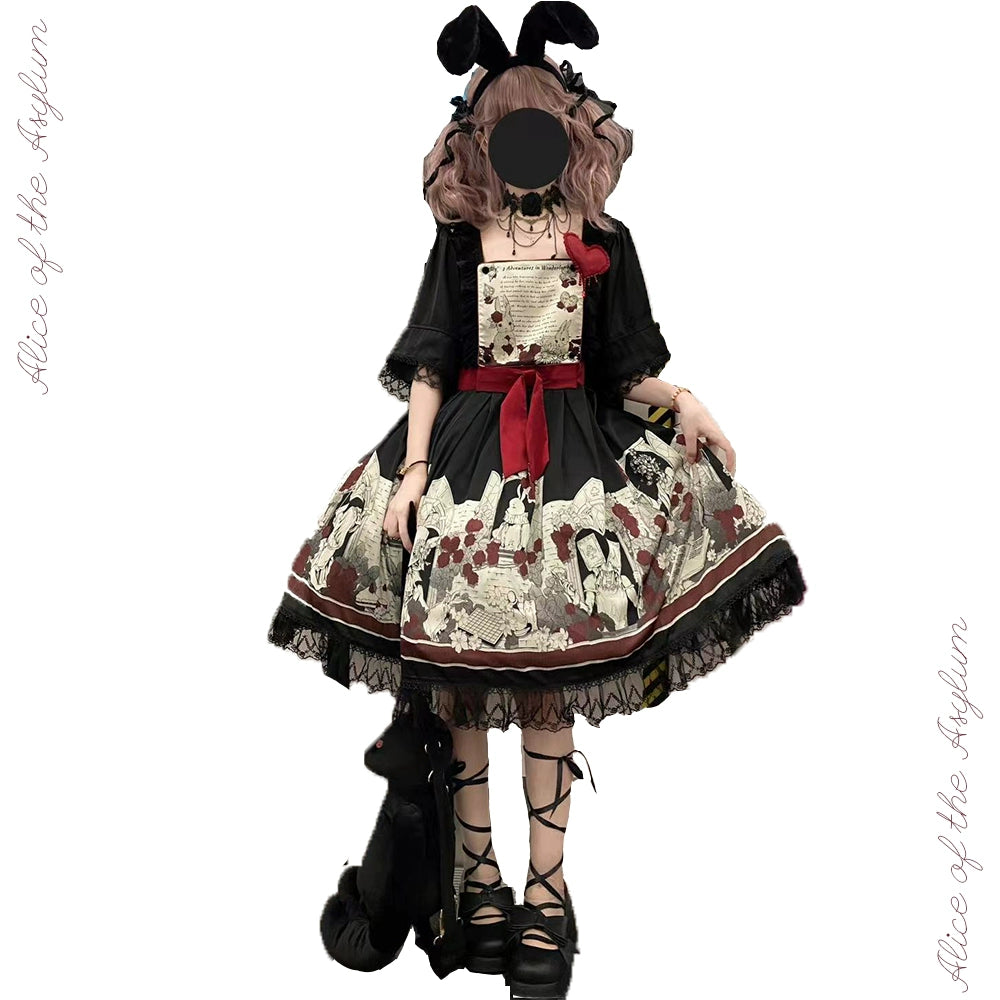 Caged Bird Hotel~Alice~Kawaii Lolita Dress OP Dress Sleepwear   