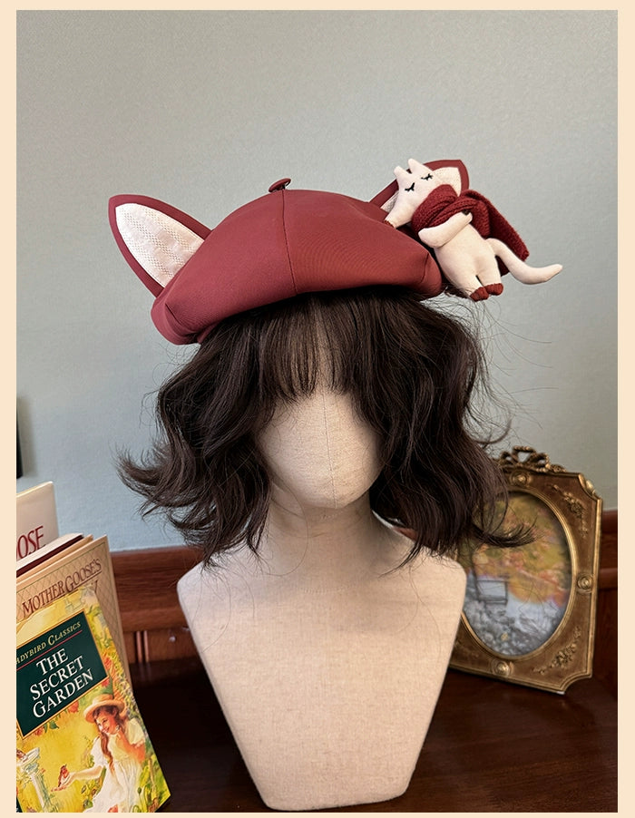 Alice Girl~Fox Band~Sweet Lolita Beret Fox Ear Hat