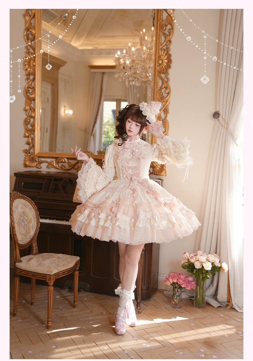 Strawberry Ribbon - Sweet Lolita Wedding Dress, Side Opening 44910:827457