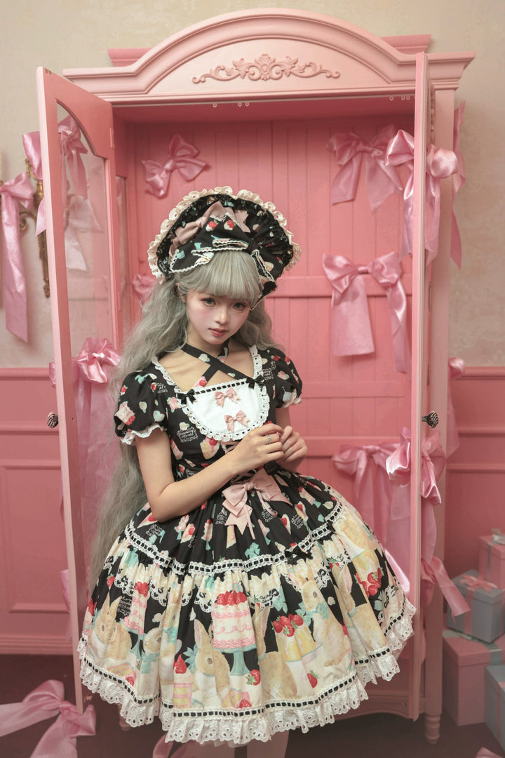 Dark Star Island~Honey Bunny Cake~Sweet Lolita JSK/OP/Strap SK/Shirt   