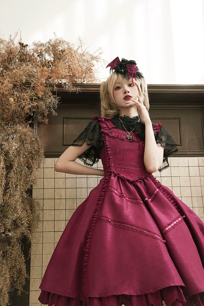 LittlePlum~Gothic lolita JSK Dress Solid Color 33734:436094