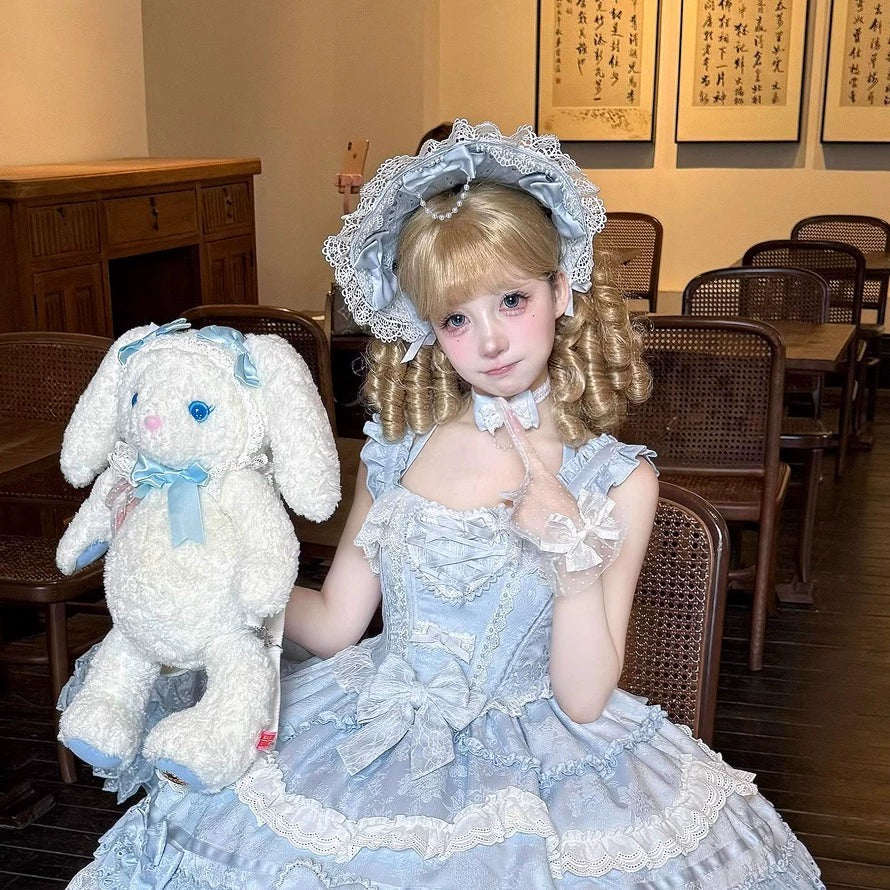 Immersive original~Belia~Old School Lolita JSK Sweet Doll Princess Dress Blue BNT Only  