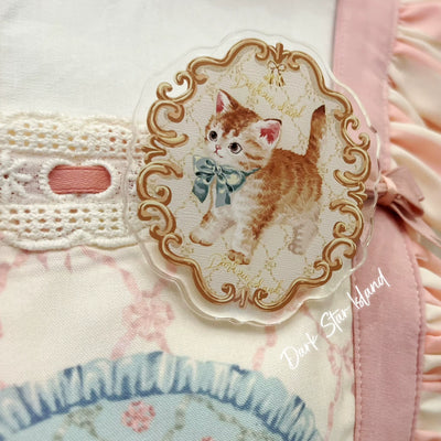 Dark Star Island~Kawaii Lolita Dress OP Blouse SK Set Free size Cat acrylic brooch 