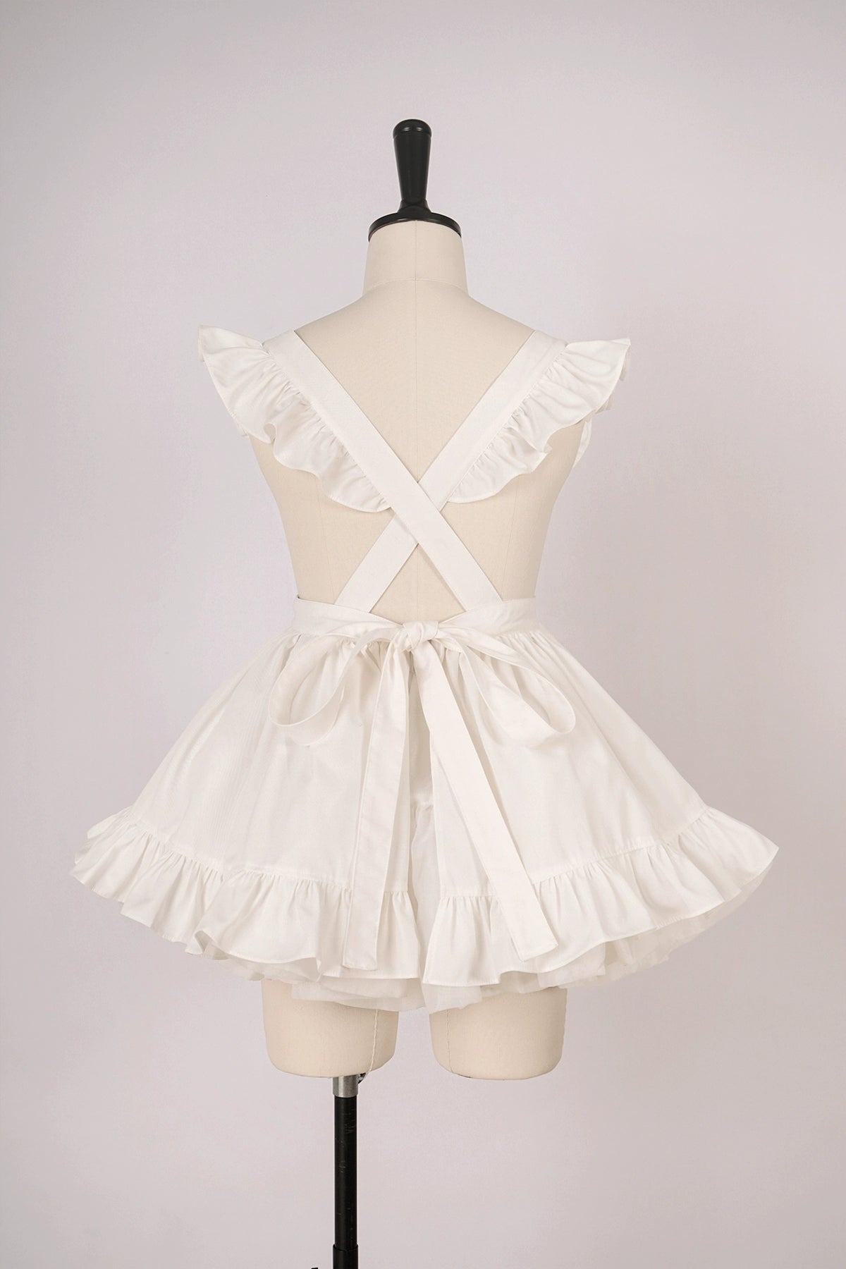 Vcastle~Sweet Lolita OP Dress Splicing Sleeve Apron Dot Print Dress 19776:303730