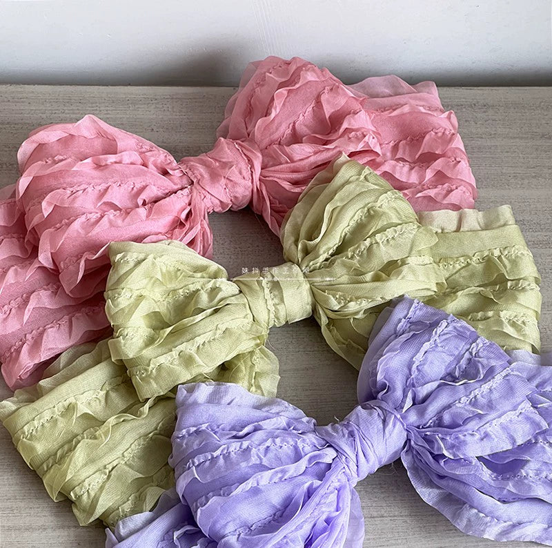 MAID - Spring of Mist - Sweet Lolita Bow Hairclip Bowler Hat KC A Green Bow Hairclip Only
