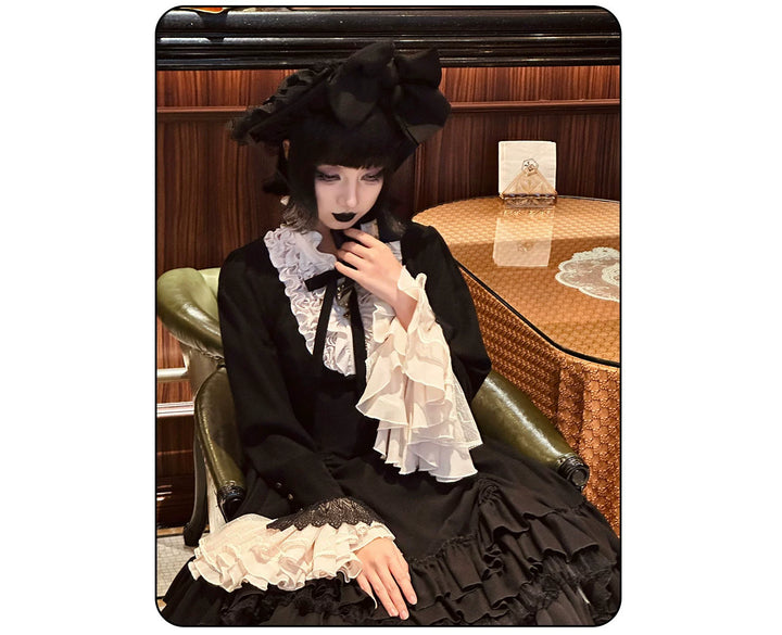 Susin Lolita~Moonlit Rose~Gothic Lolita OP Dress Winter Wool Lolita Overcoat   