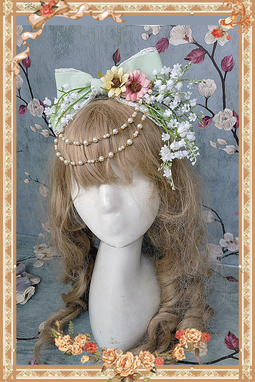 Infanta~Elegant Lolita Flowers DIY Headdress side clip  