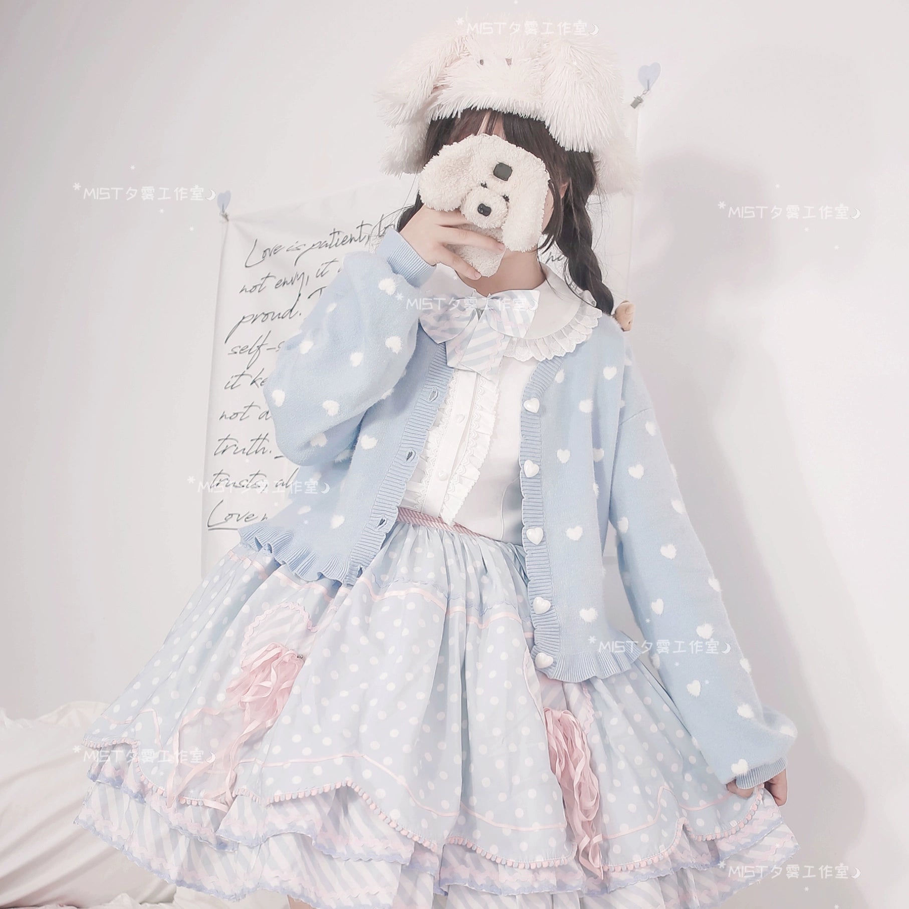 MIST - Little Heart - Sweet Lolita Thick Cardigan, Sweater Coat