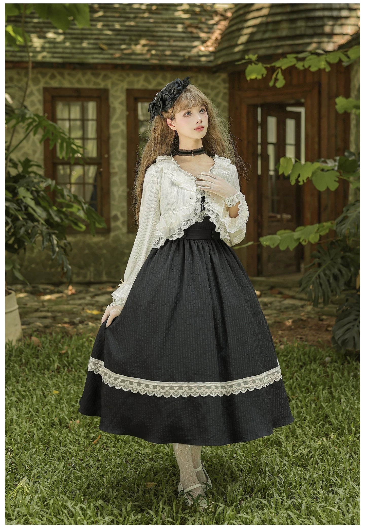 Oak in the Wind - Classic Lolita JSK Dress, Rose Basket Embroidery 45820:863511