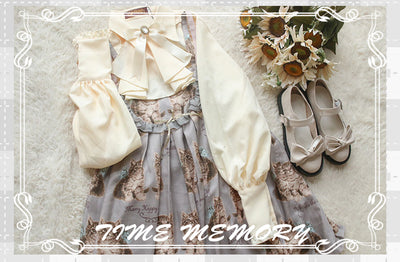 (Buyforme)Time Memory~ Elegant Lolita Slim Fit Mutton Sleeve Blouse   