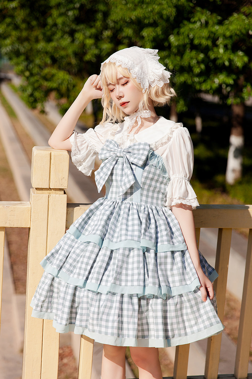 Infanta~Cloth Cat~Kawaii Lolita JSK Multi-Color Tiered Ruffles Dress 42774:753070