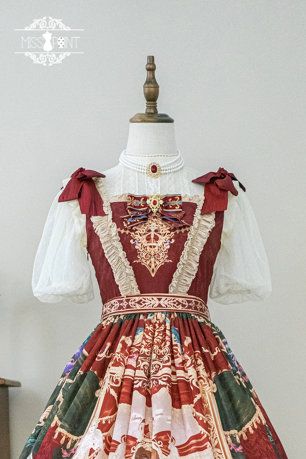 Miss Point~Kaleidoscope~Retro Lolita Dress Oil Painting Print JSK Dress Customized 35394:488188