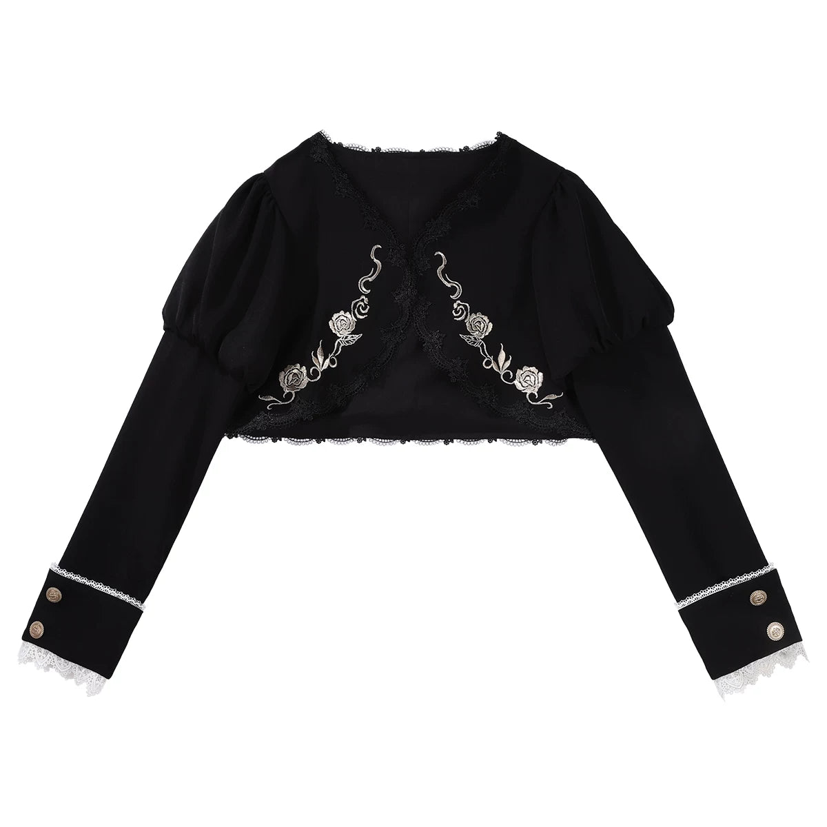 Violin Variations - Gothic Lolita Bust-supporting Dress Set, Violin Embroidery Bolero S