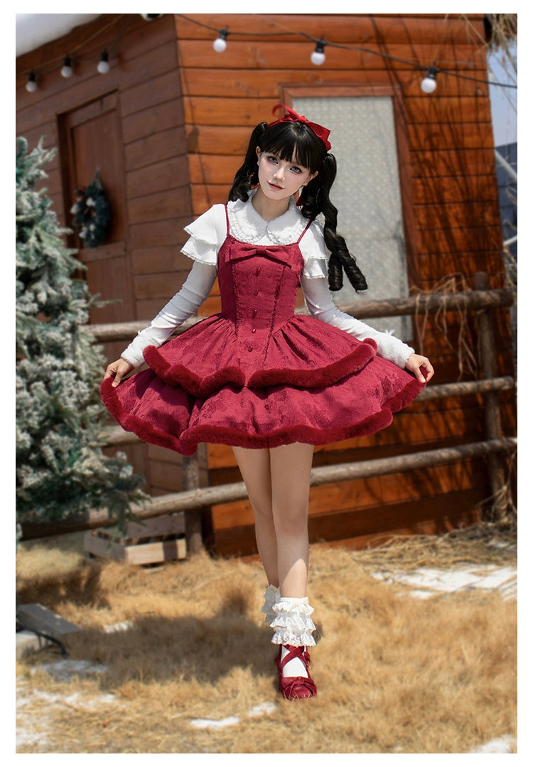 With PUJI~Sweet Lolita Innerwear Autumn and Winter Lolita Sweater   