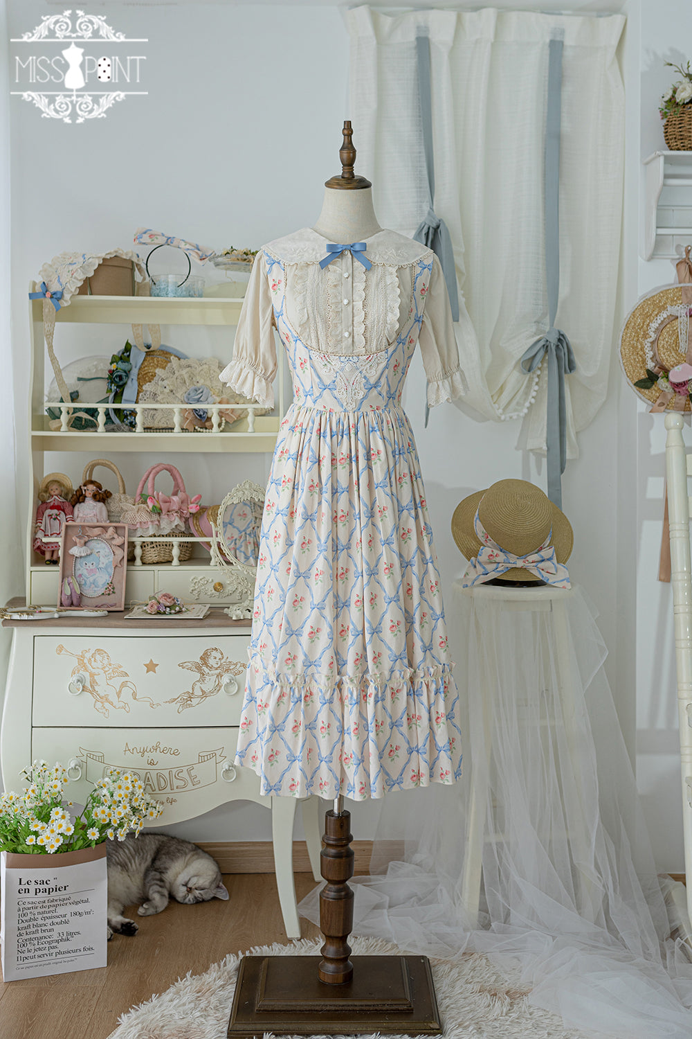 (Buyforme)Miss Point~Happy Summer Elegant Lolita Floral Jumper Skirt   