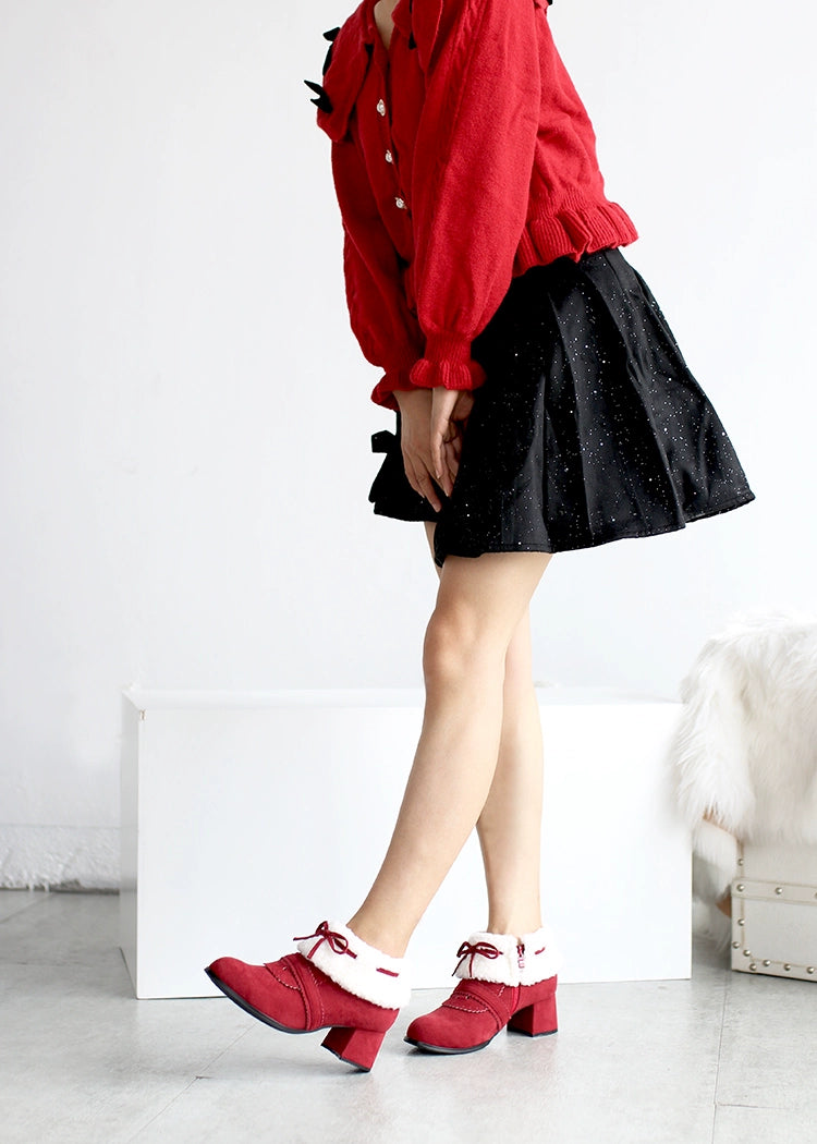 Spring Day Lolita - Sweet Lolita Women's Ankle Boots Multicolors