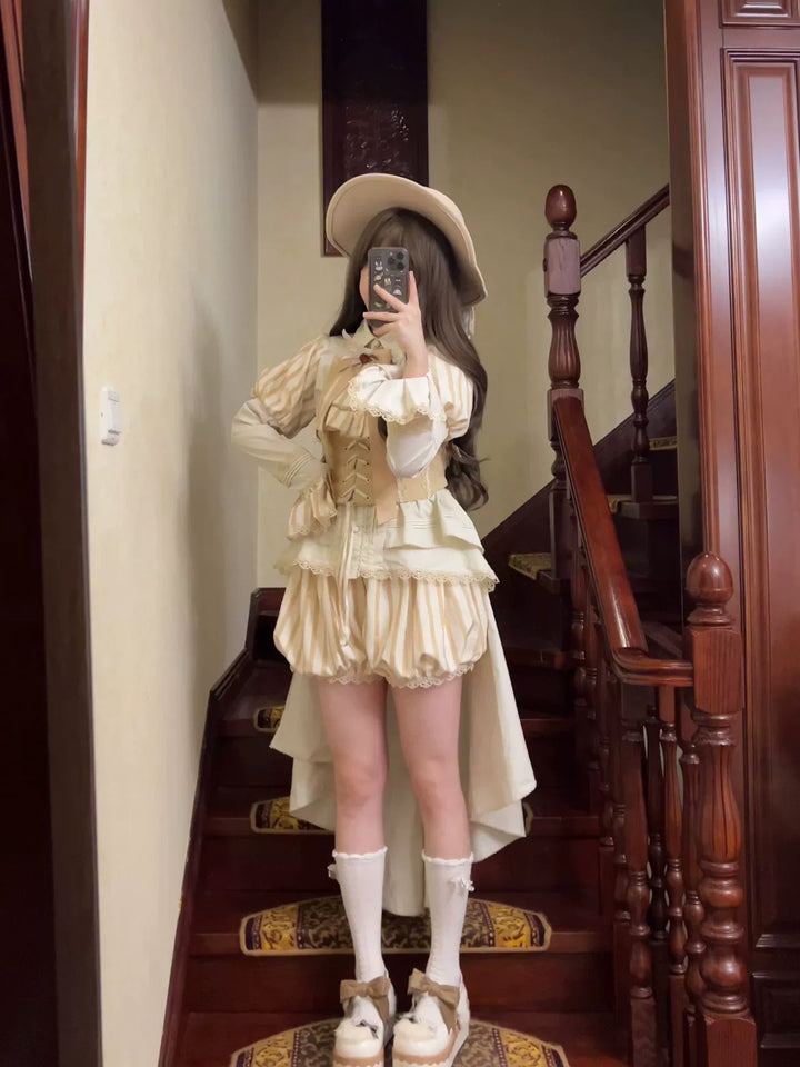 (BFM)Uncle Wall Original~Ouji Lolita Shirt Set Prince Style Bloomers   