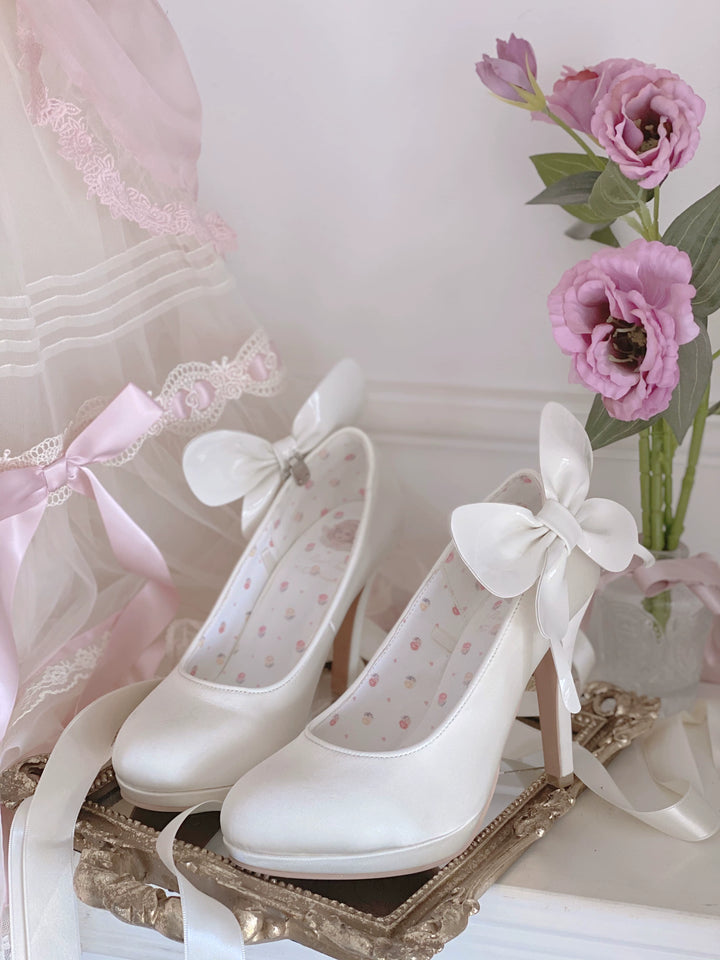 Pure Tea For Dream~Butterfly Specimen~Ballet Style Lolita Shoes Elegant Platform Lolita Heels   