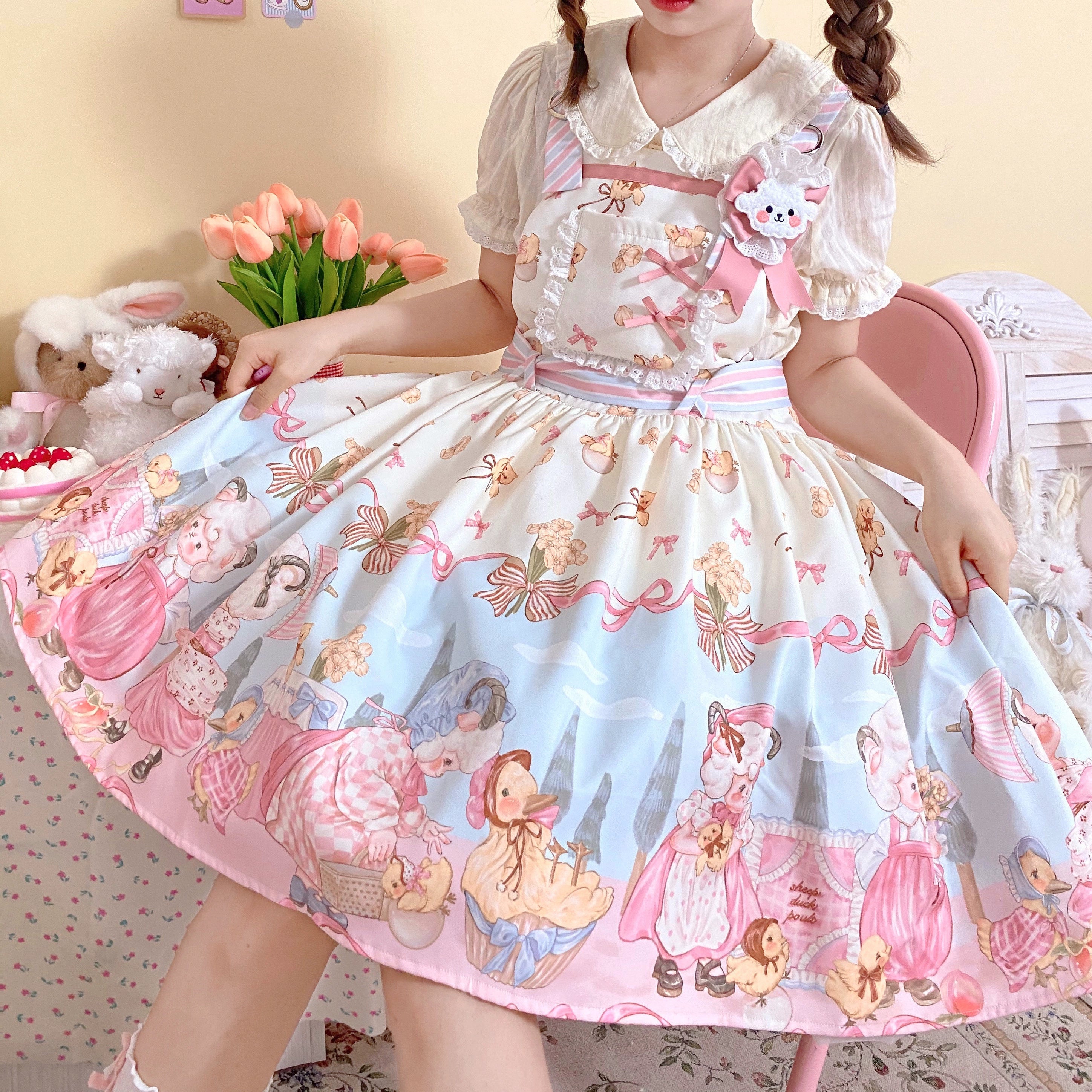 MeowMeow - Sweet Lolita Sweet Short Sleeve Shirt Multicolors 21262:625303