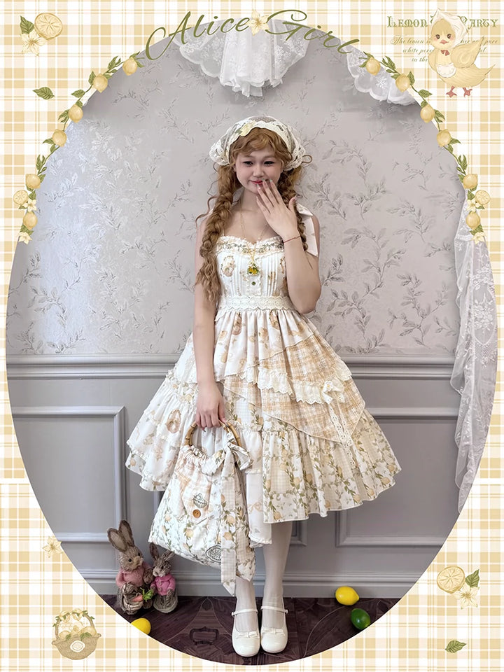 Alice Girl~Lemon Rabbit~Kawaii Lolita JSK Dress Doll-like Lolita Dress XS JSK 