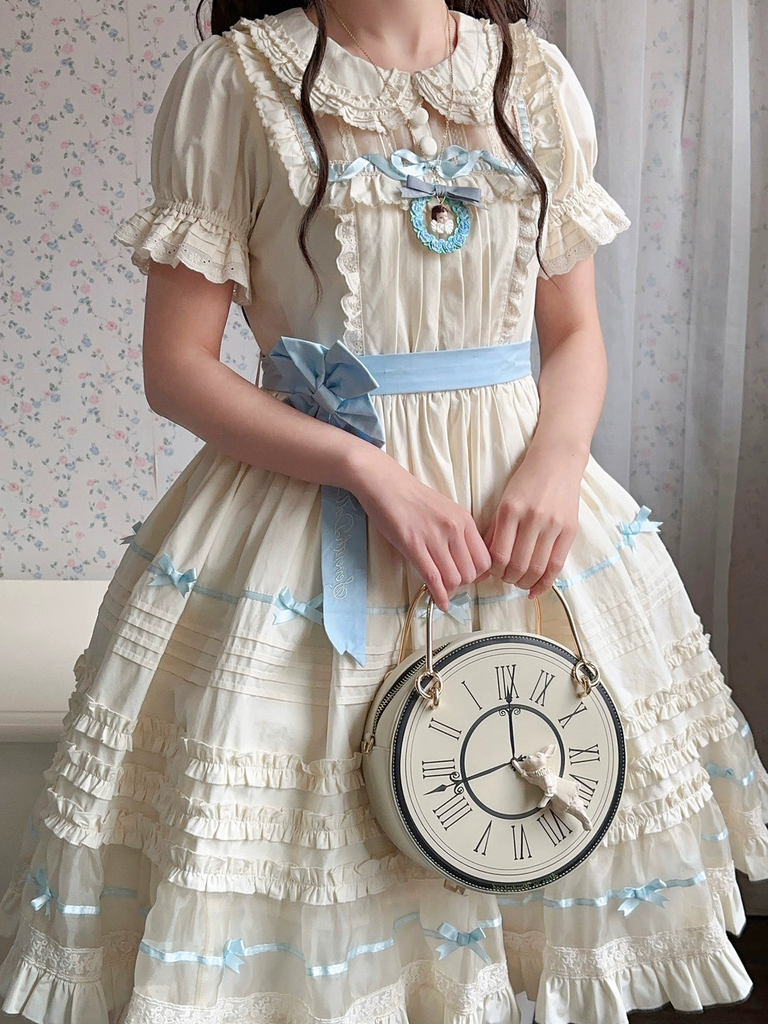 The Seventh Doll~Hazy Afternoon~Vintage Lolita OP Dress Embroidered Apron   